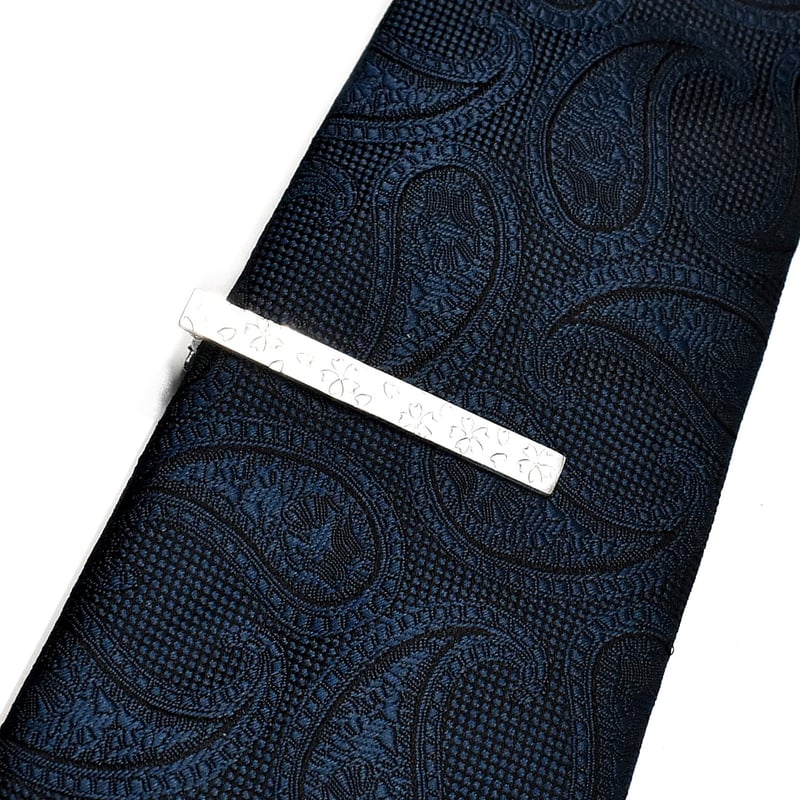 桜模様 シルバーネクタイピン | シルバーアクセサリー工房アンク