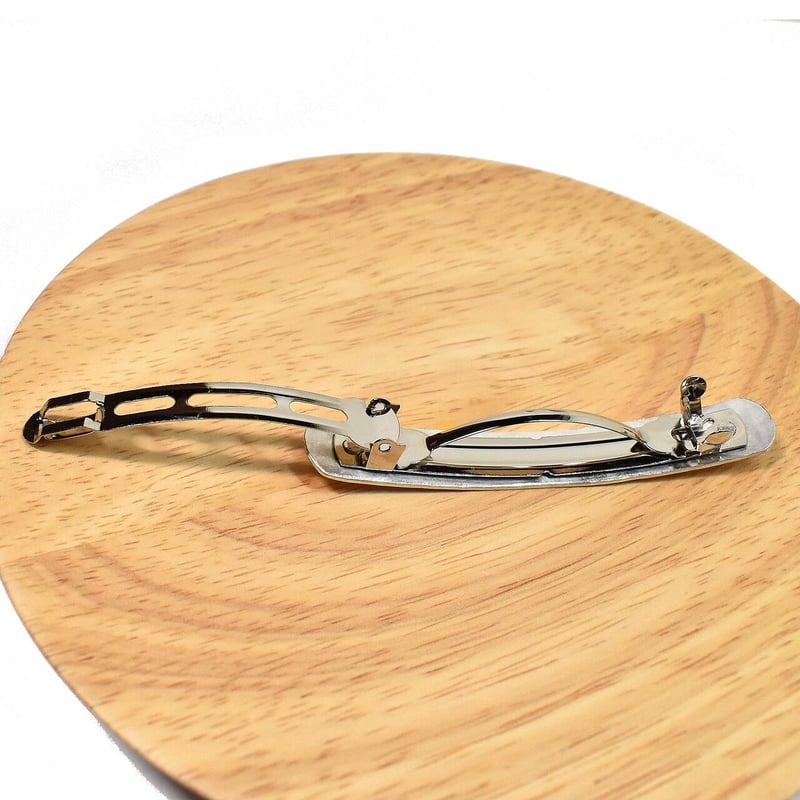 槌目模様 シルバー バレッタ Mサイズ | シルバーアクセサリー工房アンク