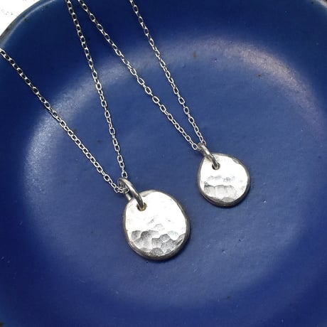 槌目模様 ペアネックレス　No-07