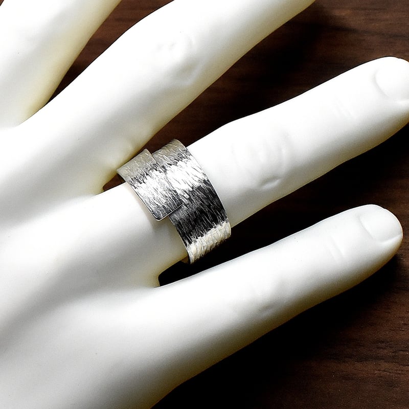 テクスチャー シルバーリング メンズ用 | シルバーアクセサリー工房アンク