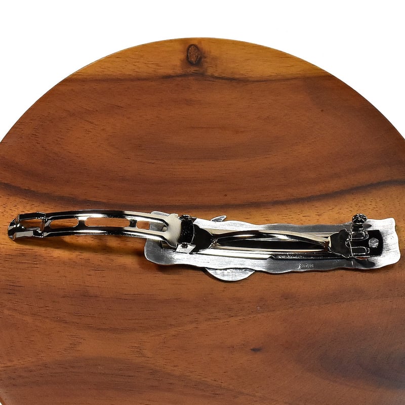 お月様 三日月 シルバー バレッタ Mサイズ | シルバーアクセサリー工房 