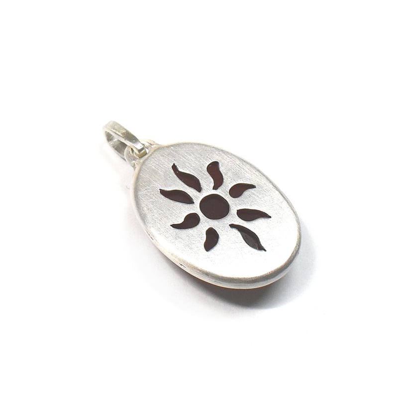 天然石　アゲート　真鍮ペンダントトップ ピクチャーアゲート ペンダントトップ(傷アリ) 天然石原石鉱物