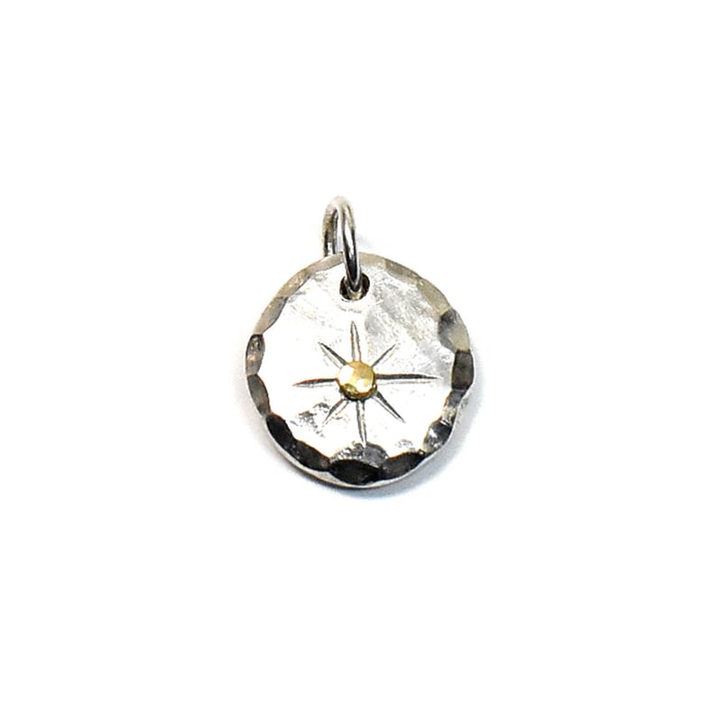 K18 太陽 シルバー ペンダントトップ 一点物 No-01 | シルバー