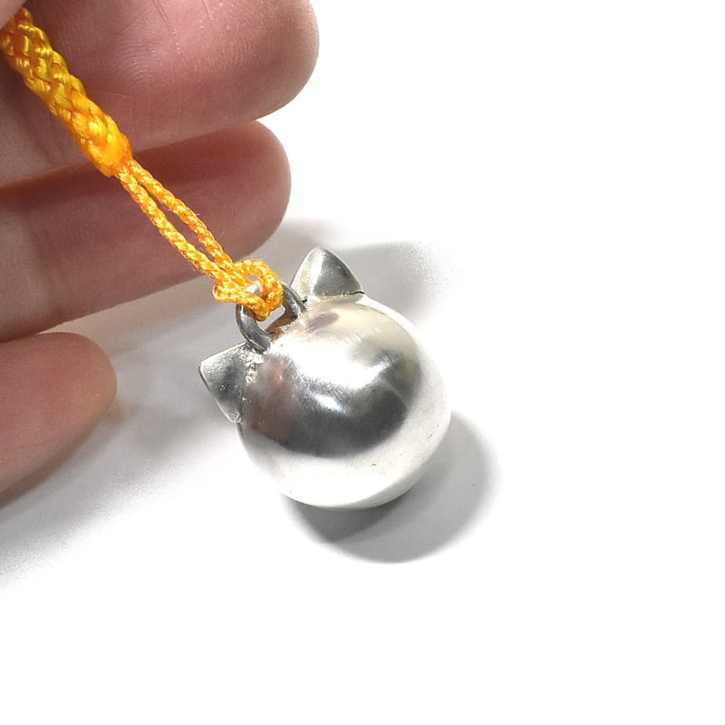 猫の鈴 鈴の根付 【一点物】No-010 | シルバーアクセサリー工房アンク