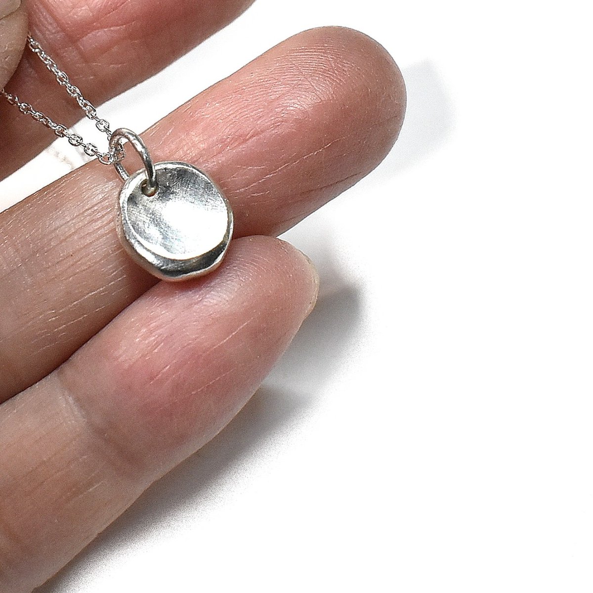 シルバー フープ型ペンダント シルバープチネックレス pu-01 | シルバーアクセサリー工房アンク