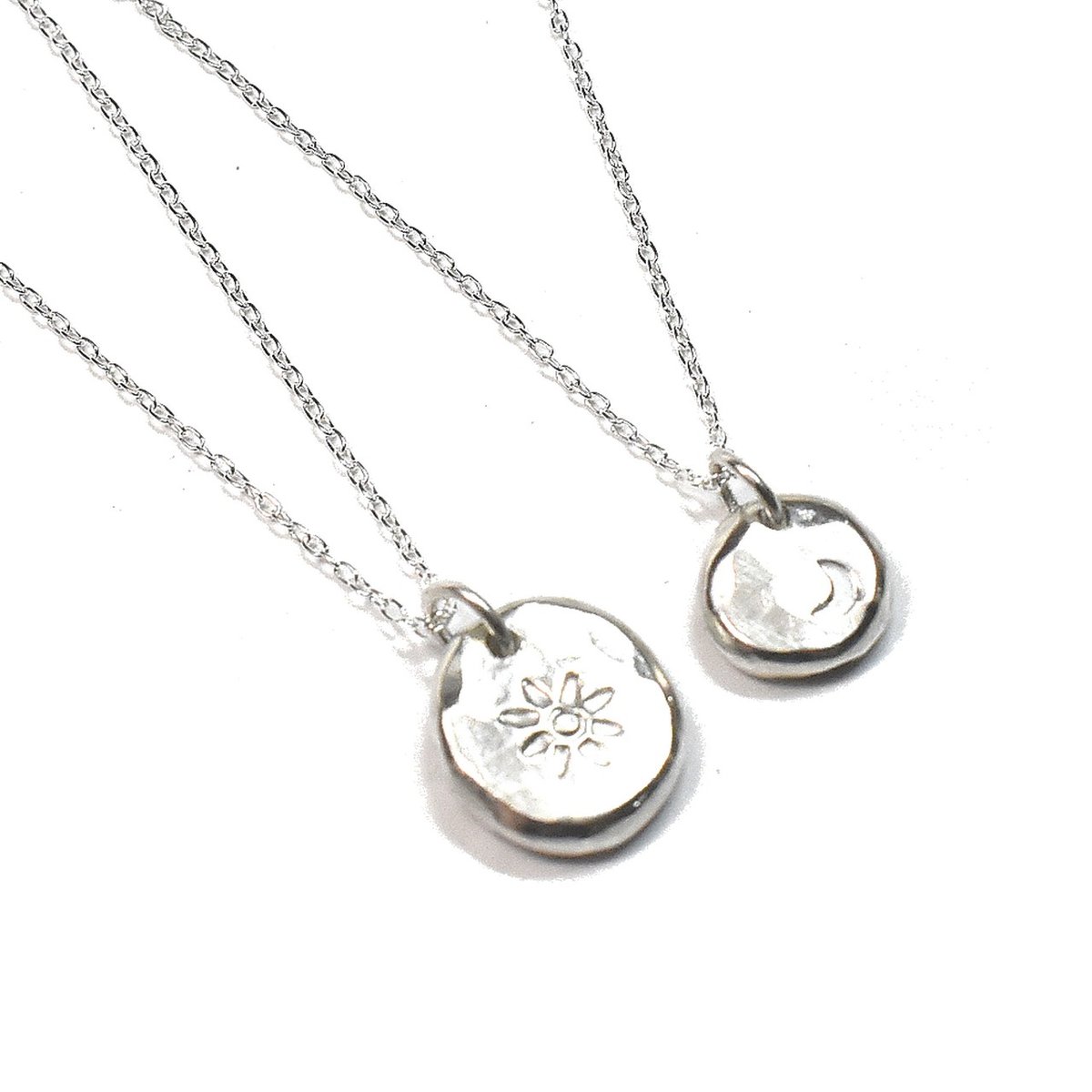 太陽と月 シルバー ペアネックレス PE-165 | シルバー