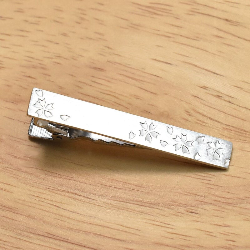 桜/桜の花びら模様 シルバーネクタイピン | シルバーアクセサリー工房