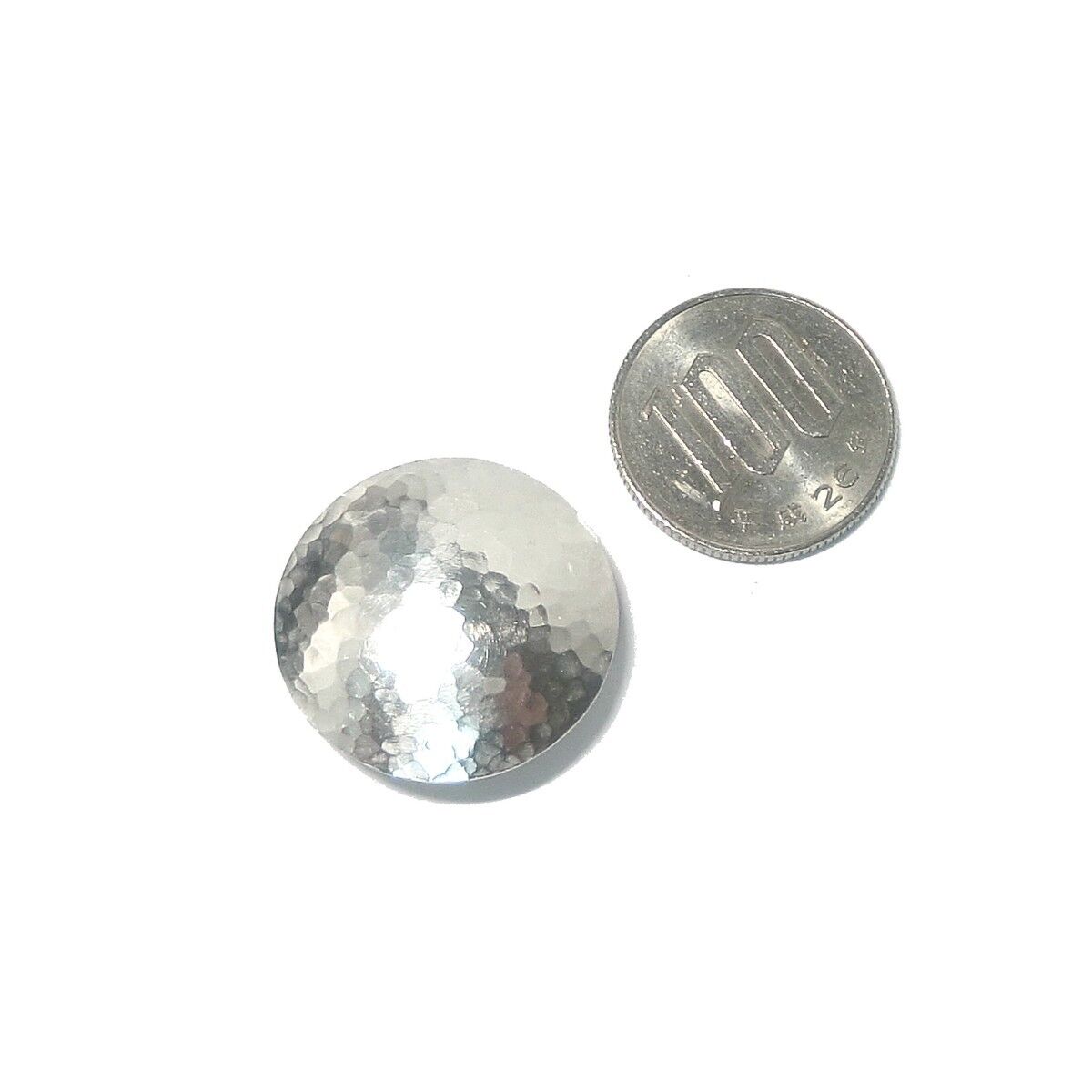 25ミリ 槌目コンチョ コンチョ レザークラフト金具 silver925 槌目模様