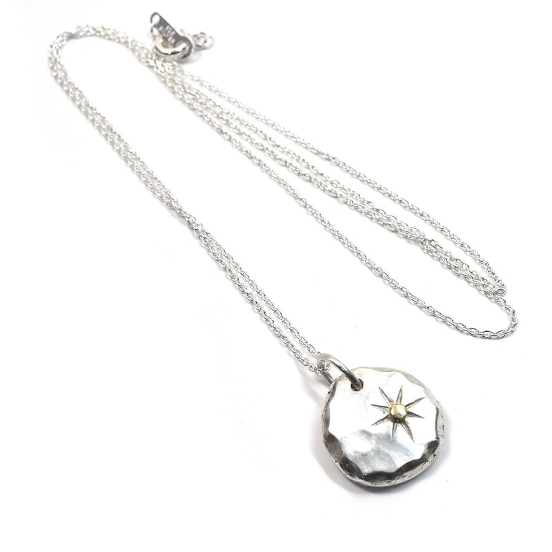 K18 太陽 シルバー ネックレス 一点物 No-07 | シルバーアクセサリー