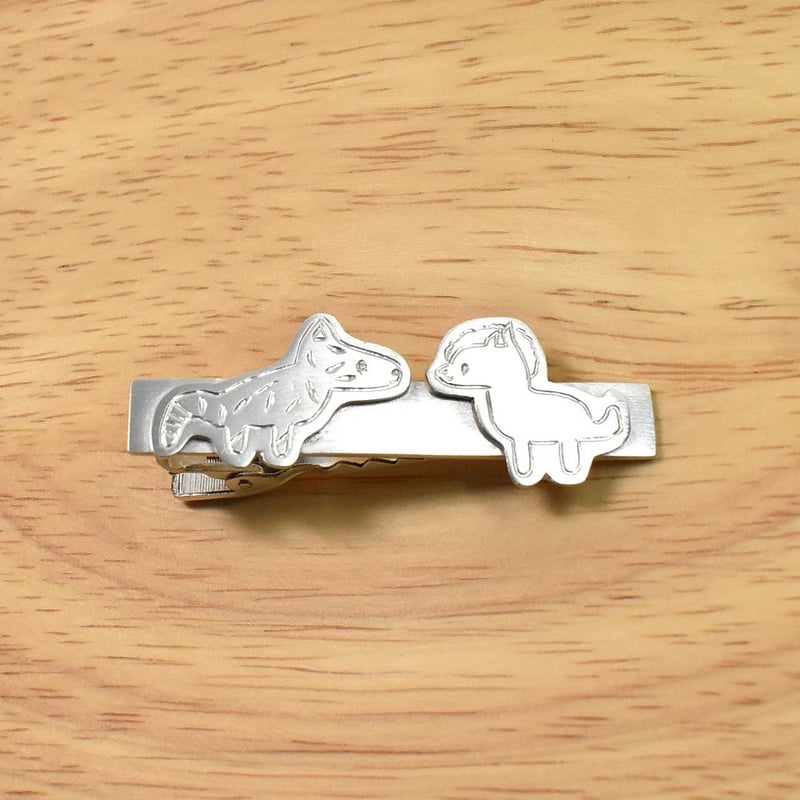 オーダメイド オリジナル 子供の絵 シルバーネクタイピン | シルバー