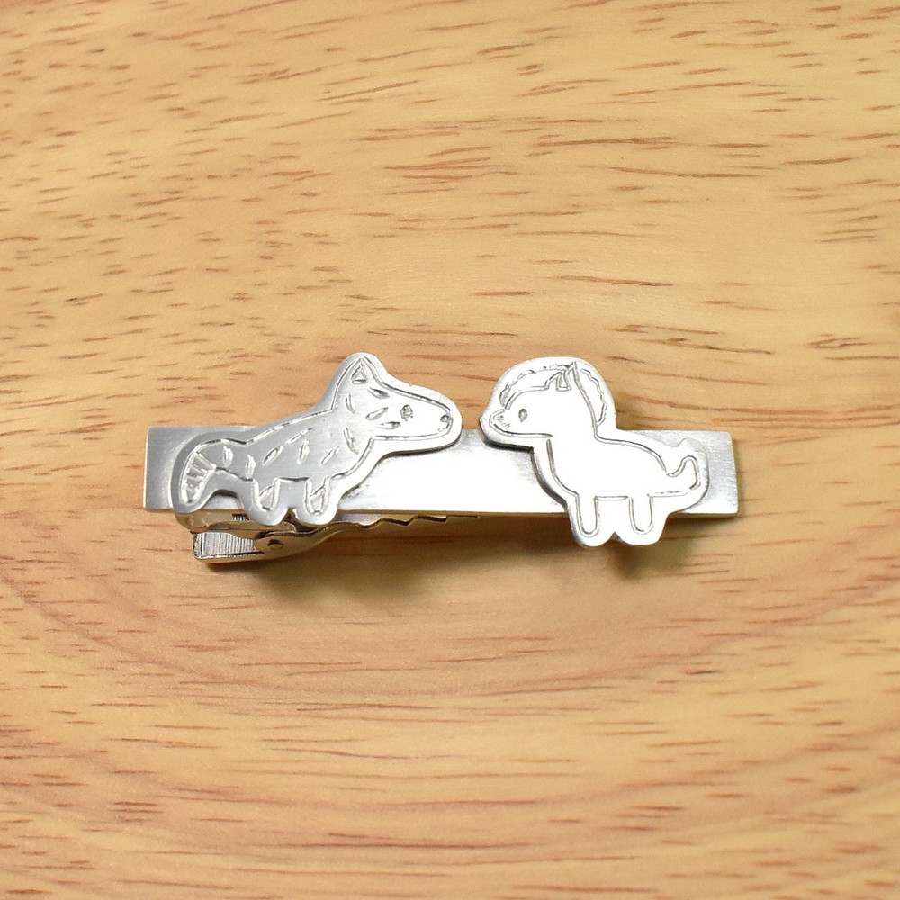 オーダメイド オリジナル 子供の絵 シルバーネクタイピン | シルバー