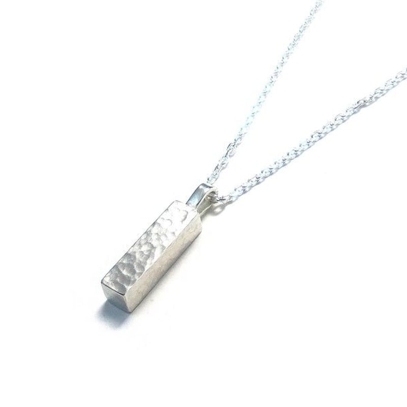 4面槌目 シルバー バーネックレス | シルバーアクセサリー工房アンク