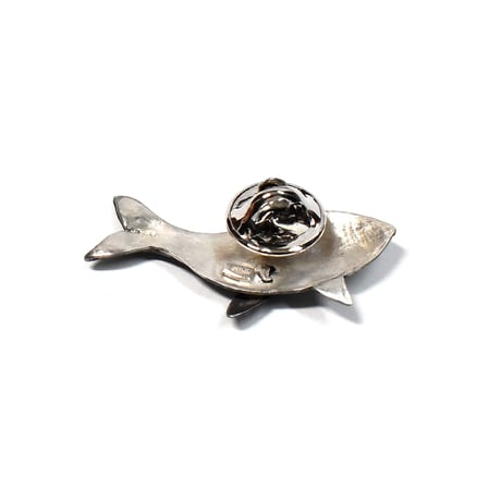 鯨 クジラ シルバーブローチ（ピンバッチ）　一点物