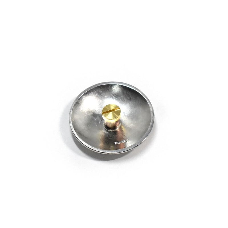 コンチョ レザークラフト金具 silver925 槌目模様 28mm | シルバー コンチョ レザークラフト金具 silver925 槌目模様 28mm | シルバー
