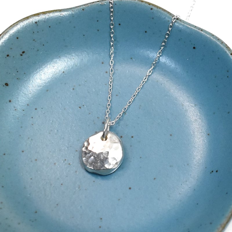 アクセサリー NAO 槌目模様 シルバープチネックレス tu-05 | シルバーアクセサリー