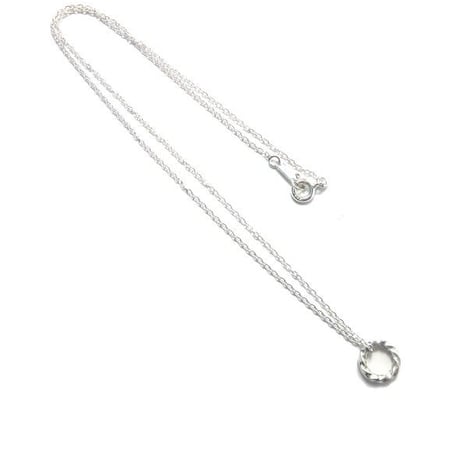 捻りリングシルバーネックレス　レディース用