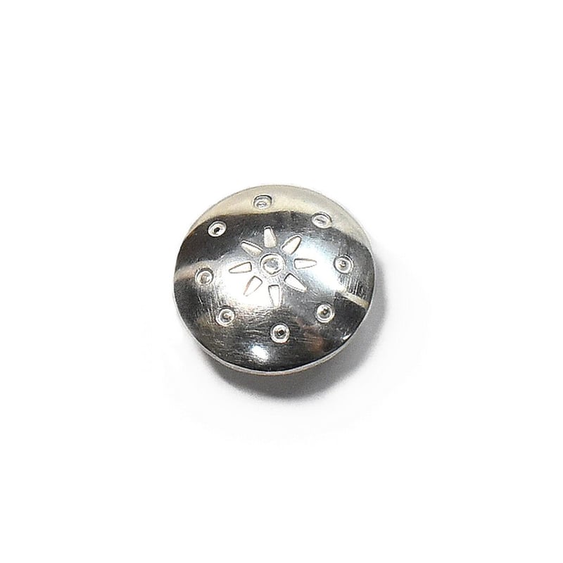 コンチョ レザークラフト金具 silver925 太陽模様 15mm | シルバー