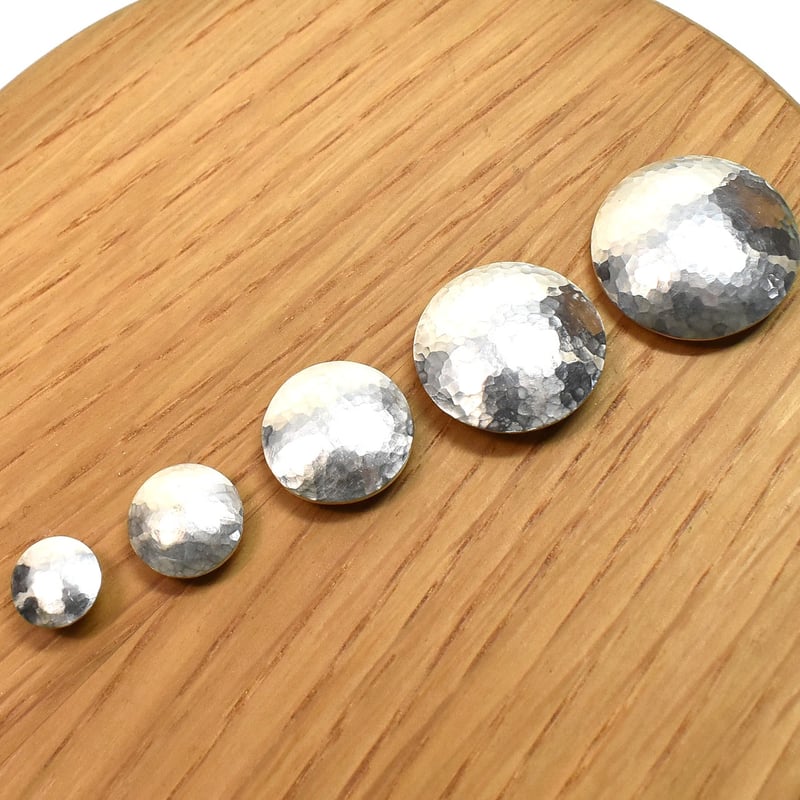 コンチョ レザークラフト金具 silver925 槌目模様 12mm コンチョ レザークラフト金具 silver925 槌目模様 12mm
