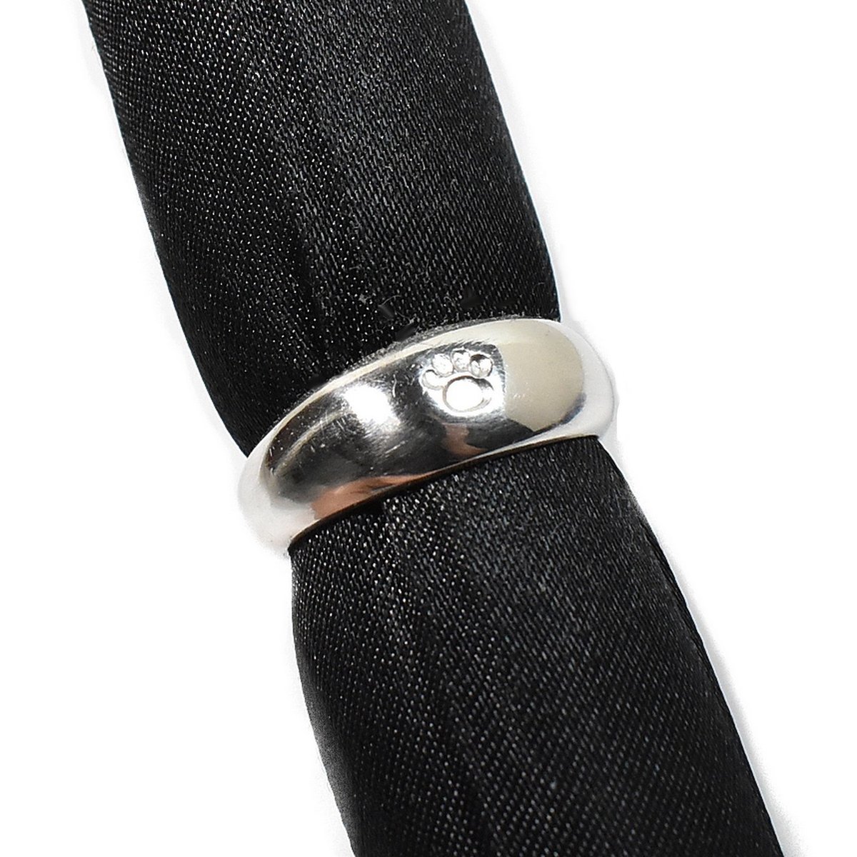 猫の肉球 月甲丸 シルバー リング イニシャル刻印可能