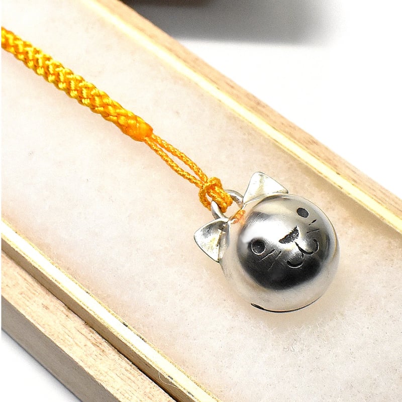 猫の鈴 鈴の根付 【一点物】No-010 | シルバーアクセサリー工房アンク