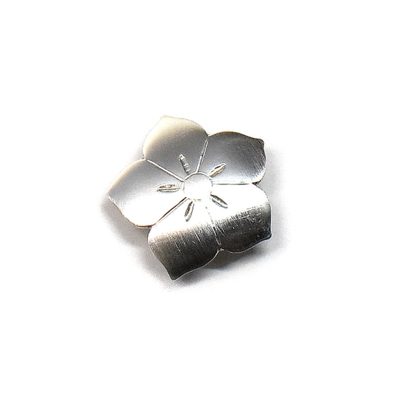 桔梗 銀の帯留 | シルバーアクセサリー工房アンク