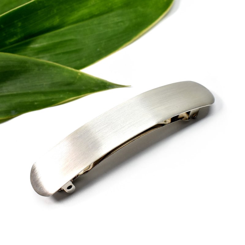 艶消し 仕上げ シルバー バレッタ | シルバーアクセサリー工房アンク