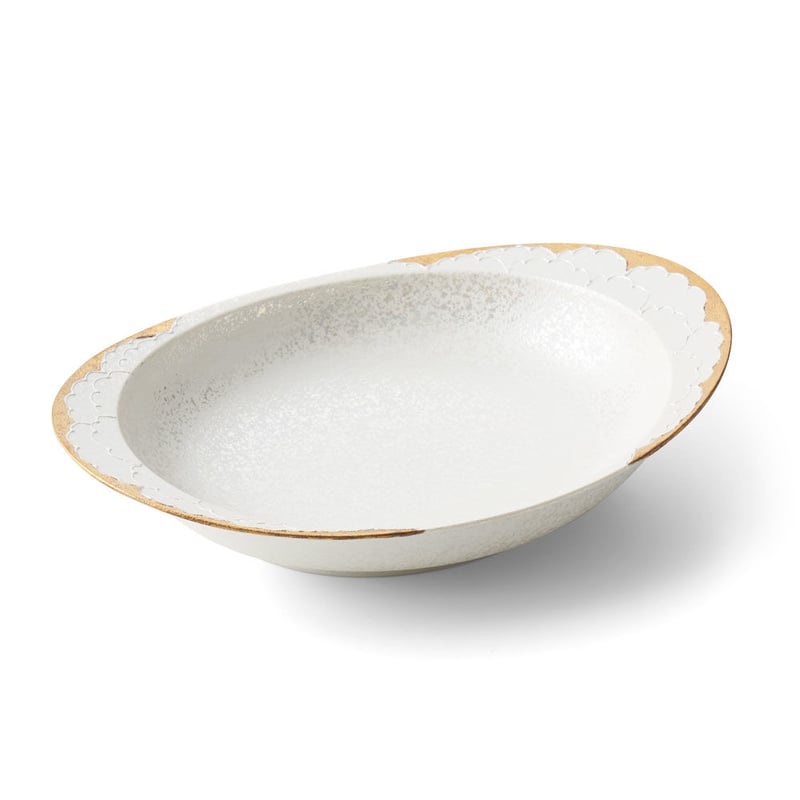 パール牡丹（ゴールド） 極上のカレー皿【大】 | 高級美術有田焼 柳屋