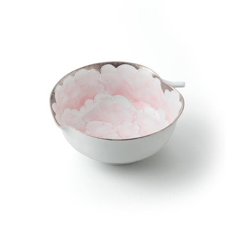 プラチナ牡丹（ピンク）りんご鉢【大】