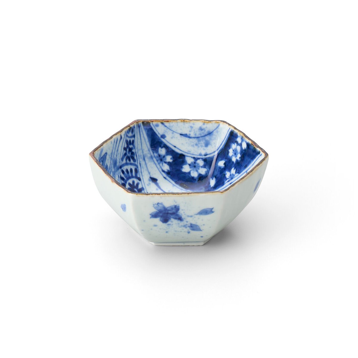 ★ Sale / 美品 / 有田焼 福泉窯  手捻り 手描き 南蛮人六角菓子鉢 ☆ Sale / 美品 / 有田焼 福泉窯 手捻り 手描き 南蛮人六角菓子鉢