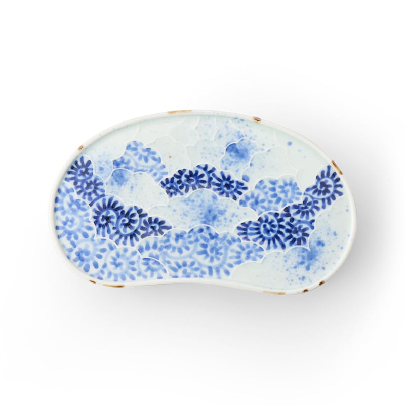 福泉窯 染付蛸唐草繭型陶箱 | 高級美術有田焼 柳屋 福泉窯 染付蛸唐草繭型陶箱 | 高級美術有田焼 柳屋