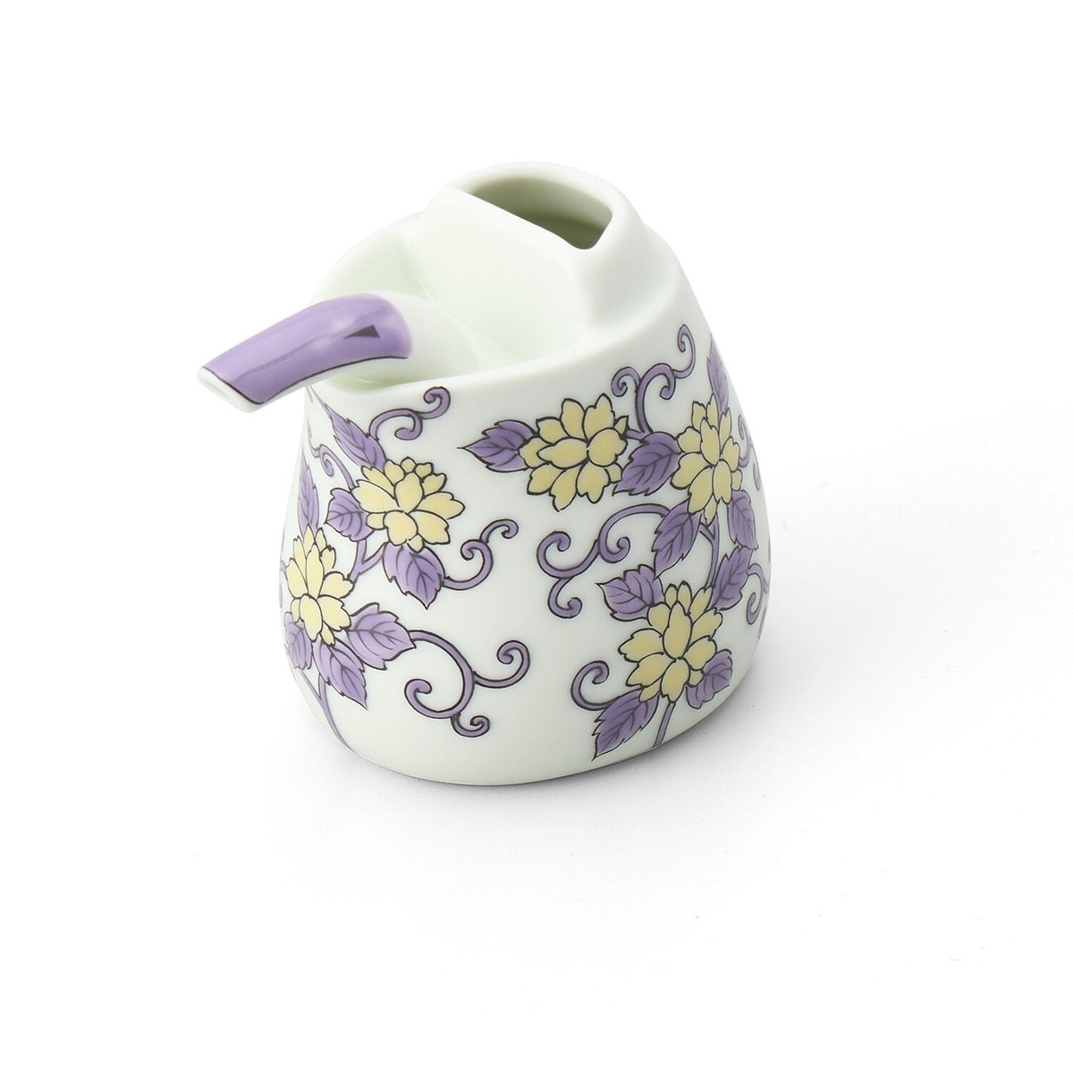 幸楽窯川蝉錦紫唐草醤油差し | 高級美術有田焼 柳屋