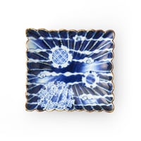 福泉窯 染付濃流水花絵花型蓋物 | 高級美術有田焼 柳屋