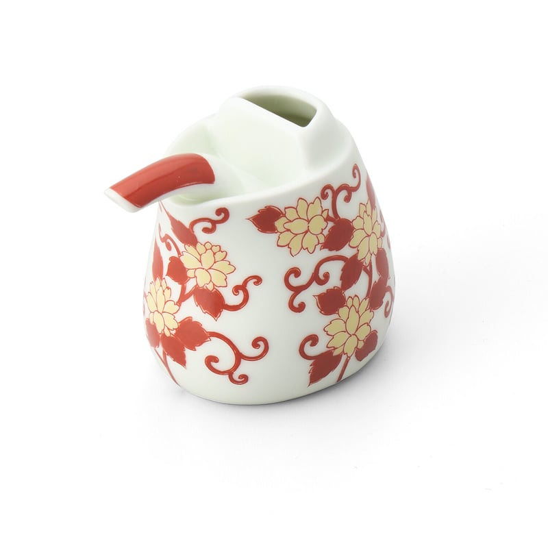 幸楽窯川蝉錦赤唐草醤油差し | 高級美術有田焼 柳屋