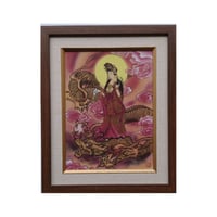 金彩 赤富士桜絵 陶額 | 高級美術有田焼 柳屋