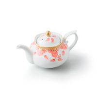 プラチナ牡丹（ピンク）りんご皿【大】 | 高級美術有田焼 柳屋