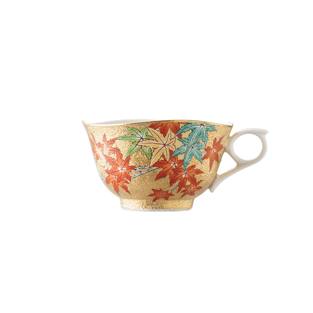 中村一代  金龍窯　金彩鳳凰　カップ内金彩　カップ&ソーサー/珈琲碗/紅茶碗皿 中村一代 金龍窯 金彩鳳凰 カップ内金彩 カップ&ソーサー/珈琲碗