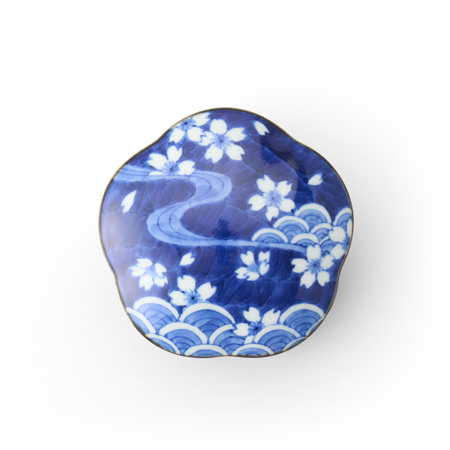 福泉窯　染付 蓋物　陶器 original