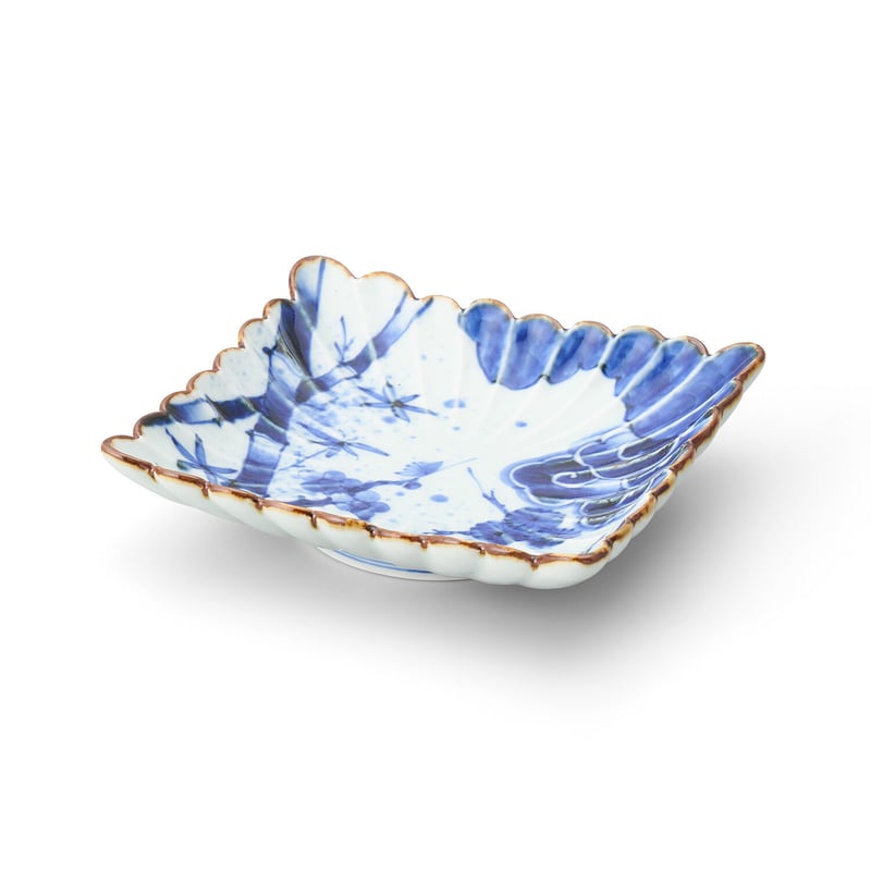 有田焼　福泉窯　松竹梅　なます皿　ハレの日　錦朱彩•マット　金銀彩　4寸皿 有田焼 福泉窯 松竹梅 なます皿 ハレの日 錦朱彩•マット 金銀