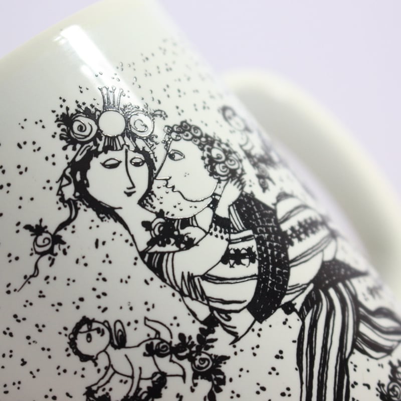 ヴィンテージ】Nymolle/Bjorn Wiinblad/デコレーションマグ/3月 VIC