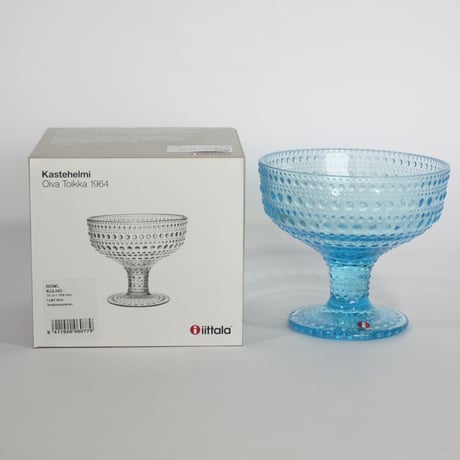 【新品アウトレット 20%OFF】【正規品】イッタラ カステヘルミ　脚付ボウル（ライトブルー）250622-020