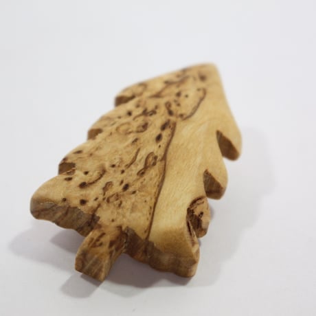 【Wood Jewel】【新品】フィンランド「ウッドジュエル」ブローチ "Spruce（唐檜）” 250701-025