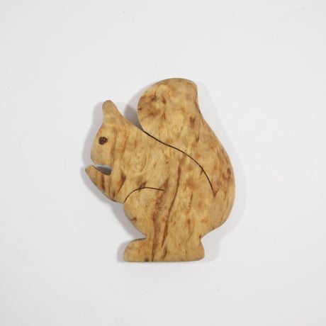 【Wood Jewel】【新品】フィンランド「ウッドジュエル」マグネット "Squirrel （リス）” 250701-127