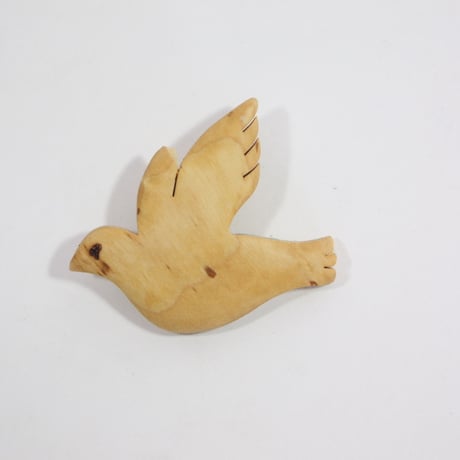 【Wood Jewel】【新品】フィンランド「ウッドジュエル」ブローチ "Willow Grouse  （カラフトライチョウ）” 250701-022
