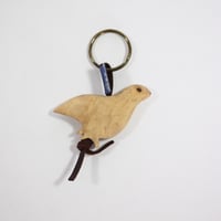 【Wood Jewel】【新品】フィンランド「ウッドジュエル」キーリング "Dove（鳩）” 250701-103