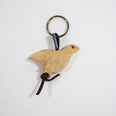 【Wood Jewel】【新品】フィンランド「ウッドジュエル」キーリング "Dove（鳩）” 250701-103