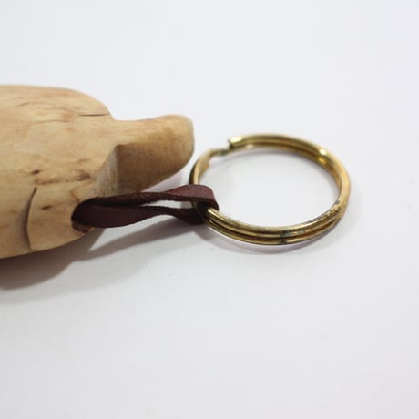 【Wood Jewel】【新品】フィンランド「ウッドジュエル」キーリング "Leaf（葉）” 250701-069