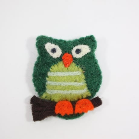 【Amica Felt】【新品】「アミカフェルト」"Owl”ブローチ 250701-027