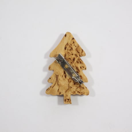 【Wood Jewel】【新品】フィンランド「ウッドジュエル」ブローチ "Spruce（唐檜）” 250701-025