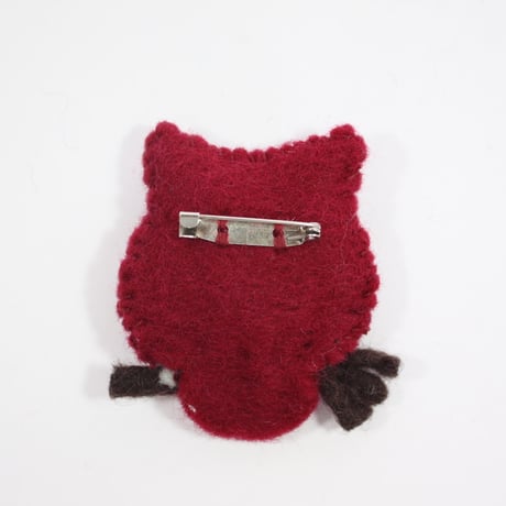 【Amica Felt】【新品】「アミカフェルト」"Owl”ブローチ 250701-049