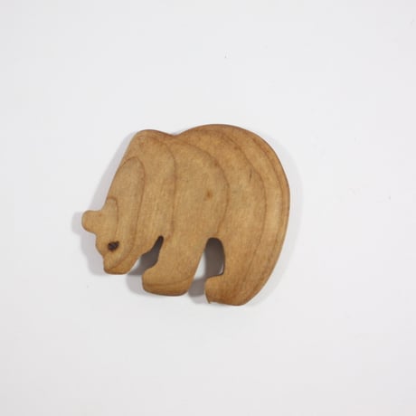 【Wood Jewel】【新品】フィンランド「ウッドジュエル」マグネット "Bear（クマ）” 250701-134